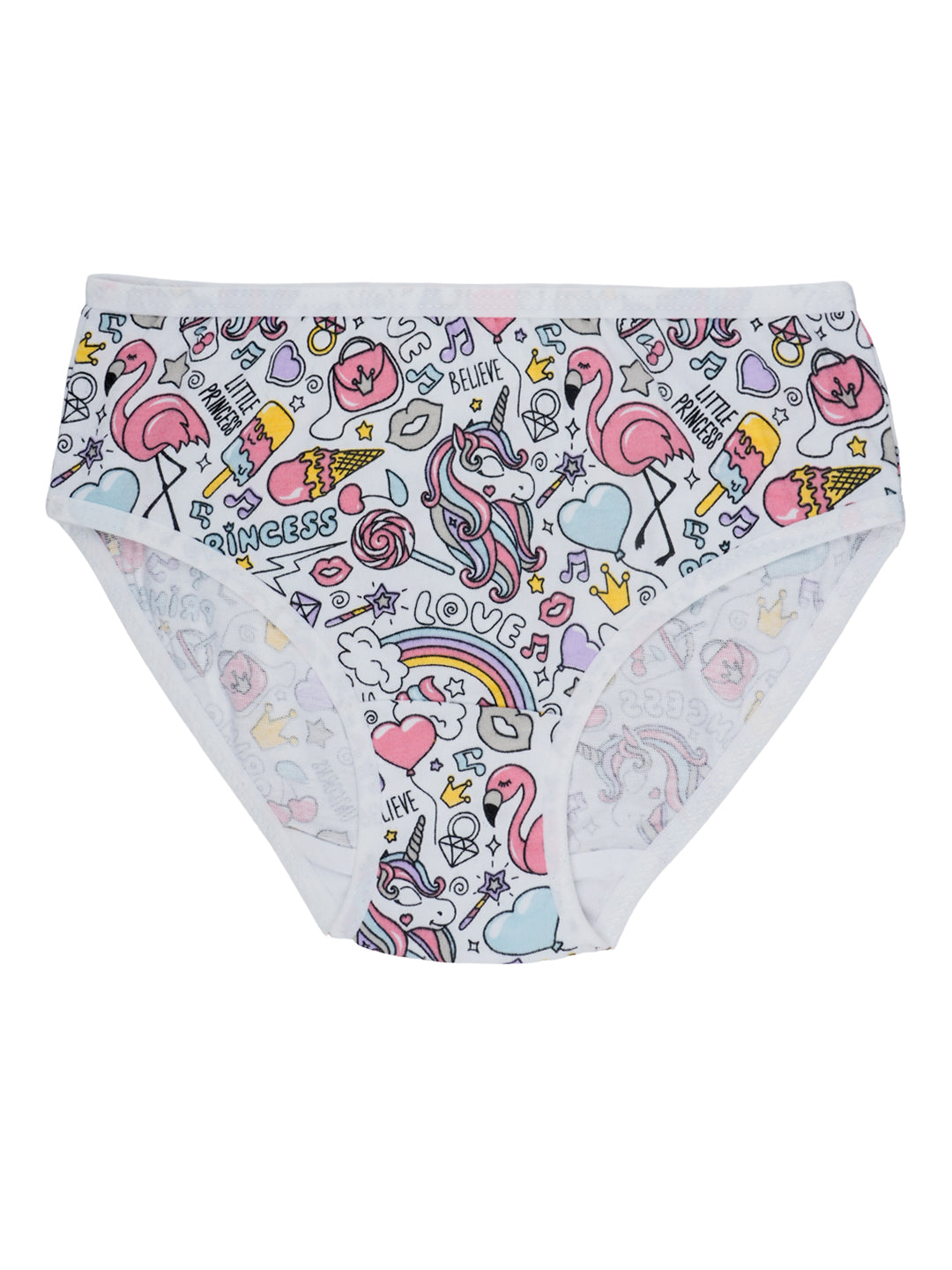 Girls Brief - Solid color and Aop print pack of 5