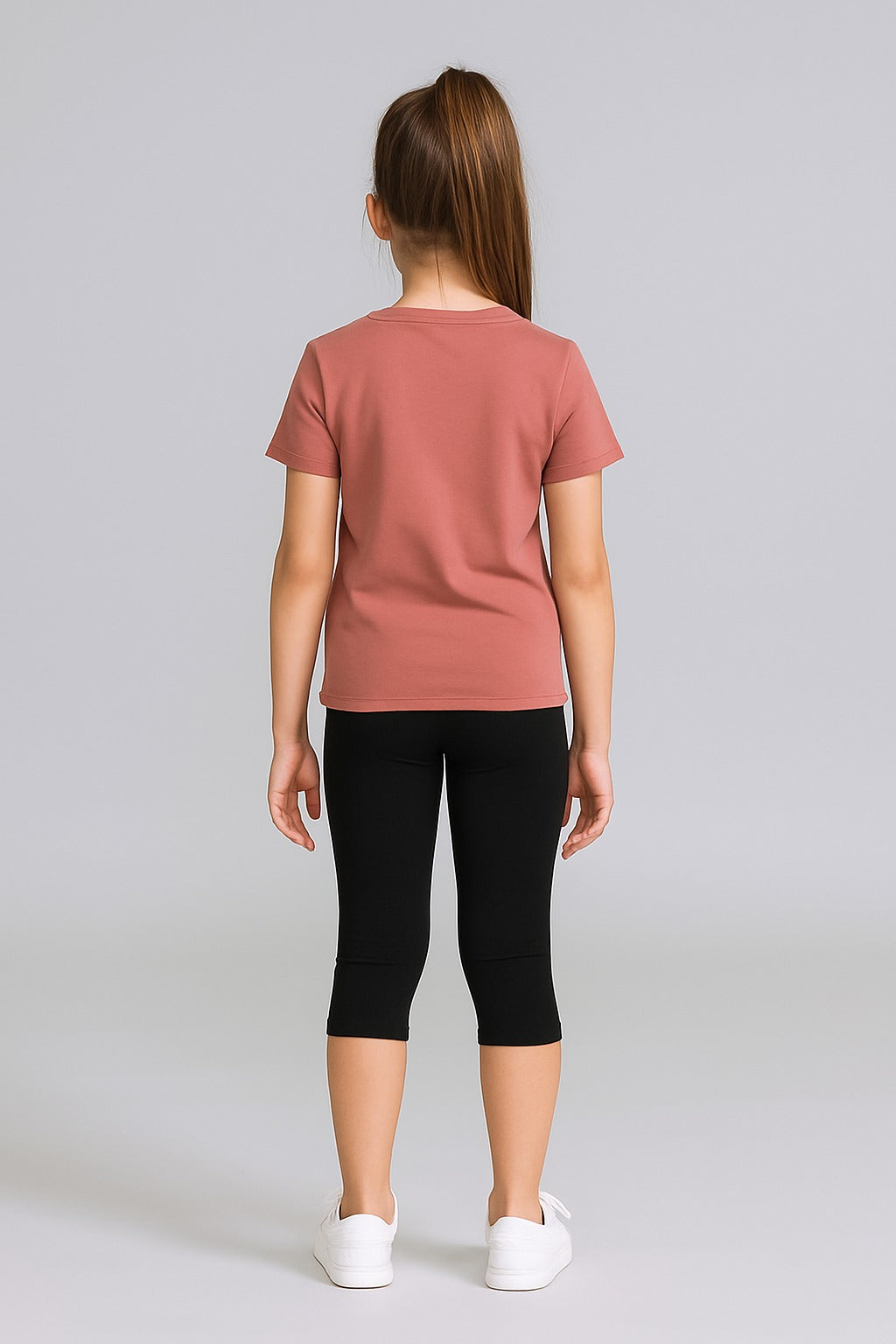 Girls 3/4th Leggings Pack Of 1_Black