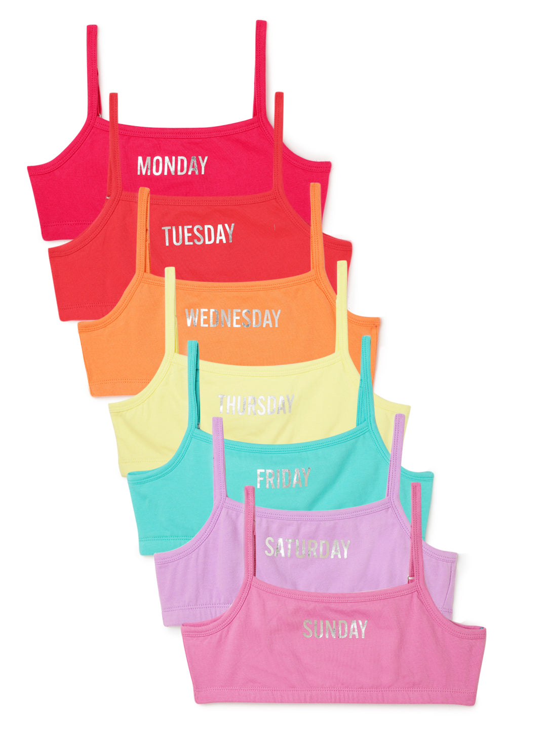 Beginners Bra - Weekday Printed Pack Of 7.