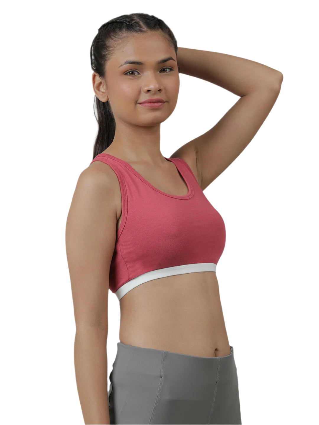 Sports Bra -Solid Color Combo Outer Elastic Pack of 3.
