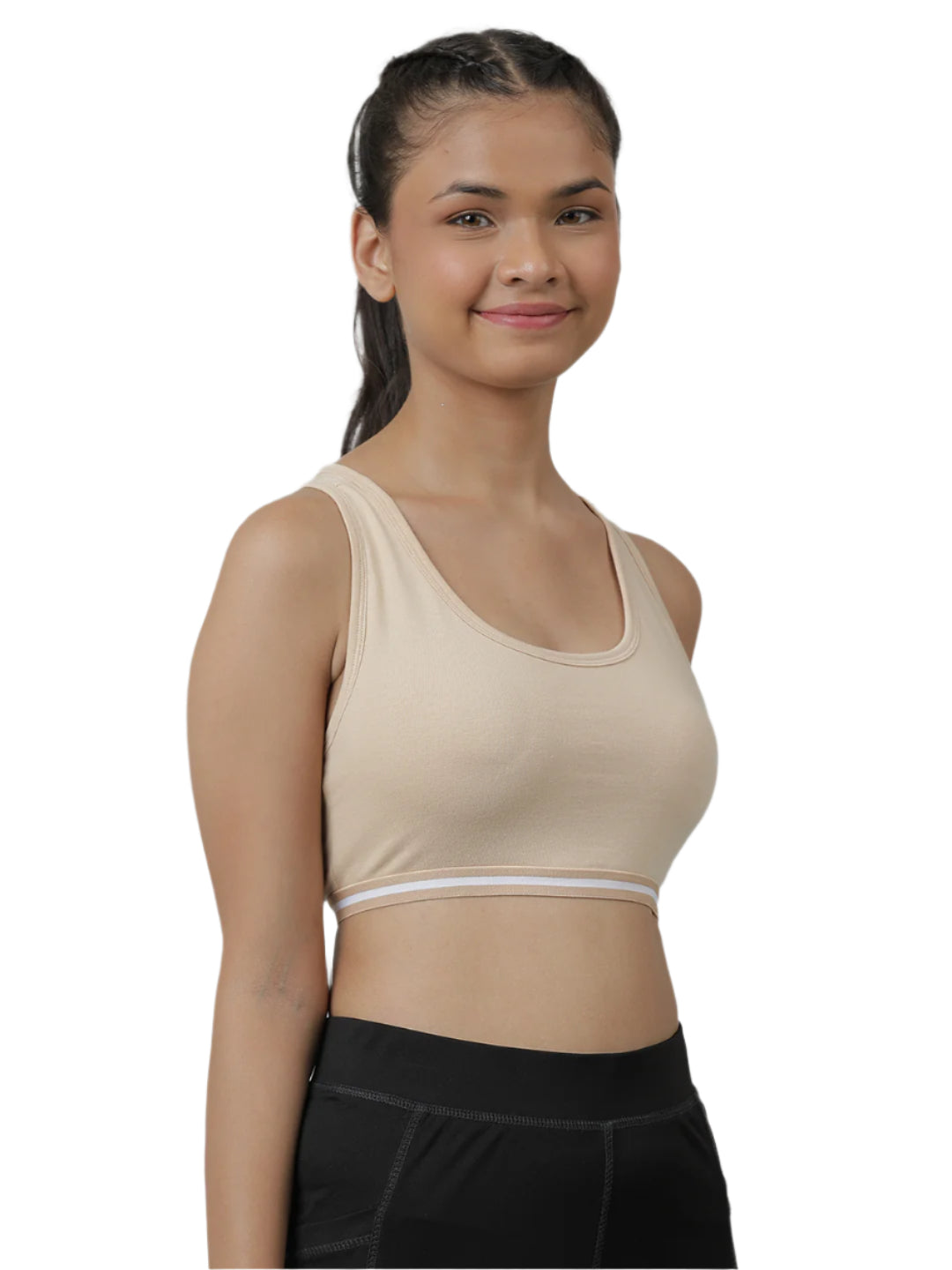 Sports Bra - Beige and Black (Pack of 2).