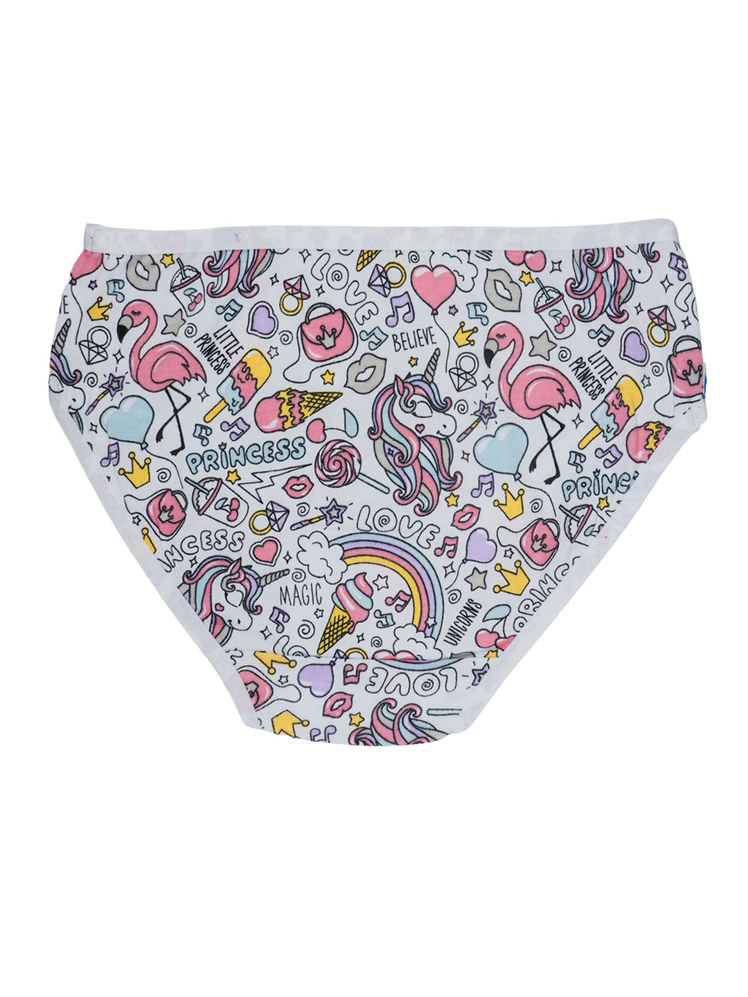 Girls Brief - Solid color and Aop print pack of 5