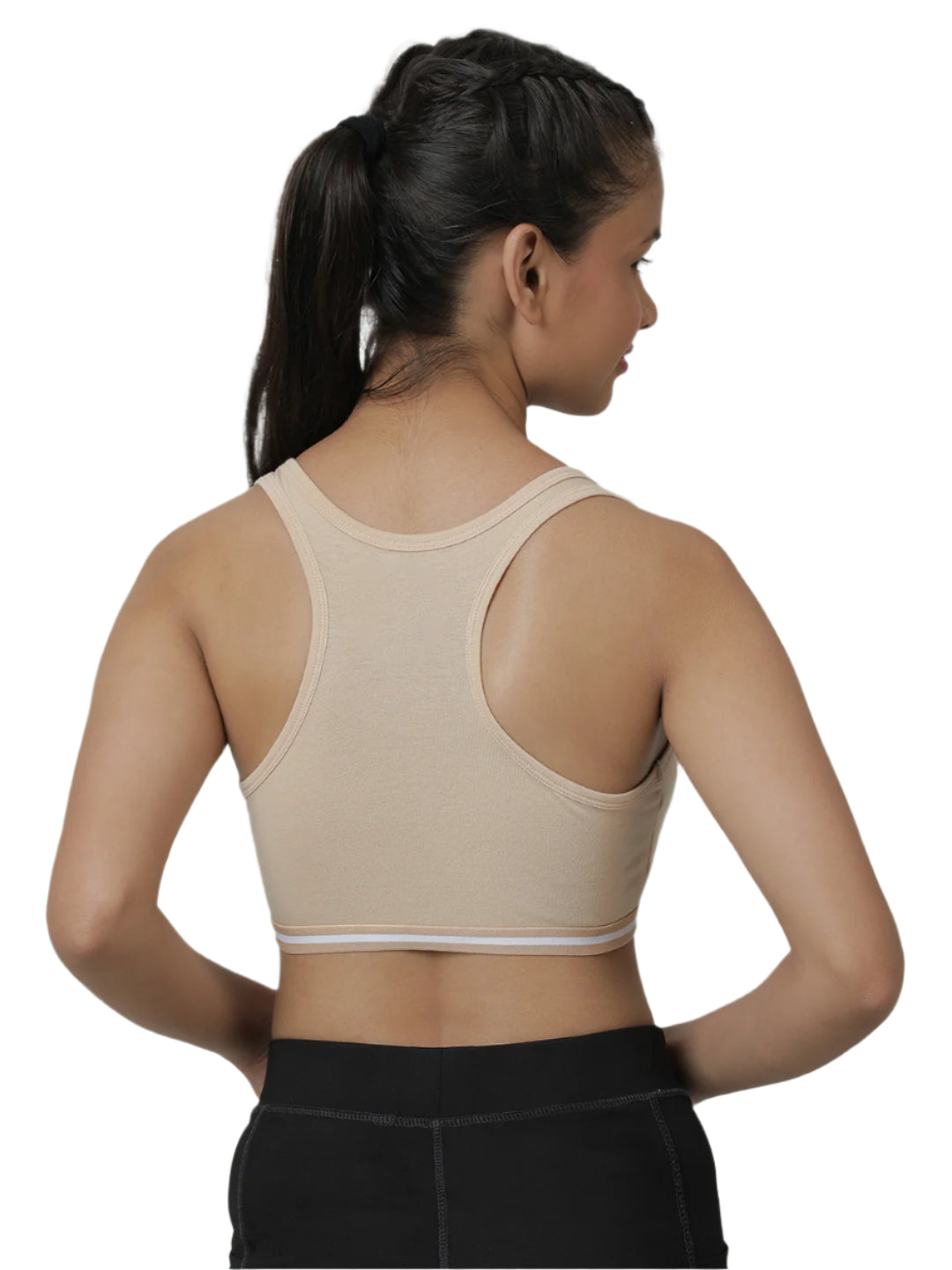 Sports Bra - Beige and Black (Pack of 2).