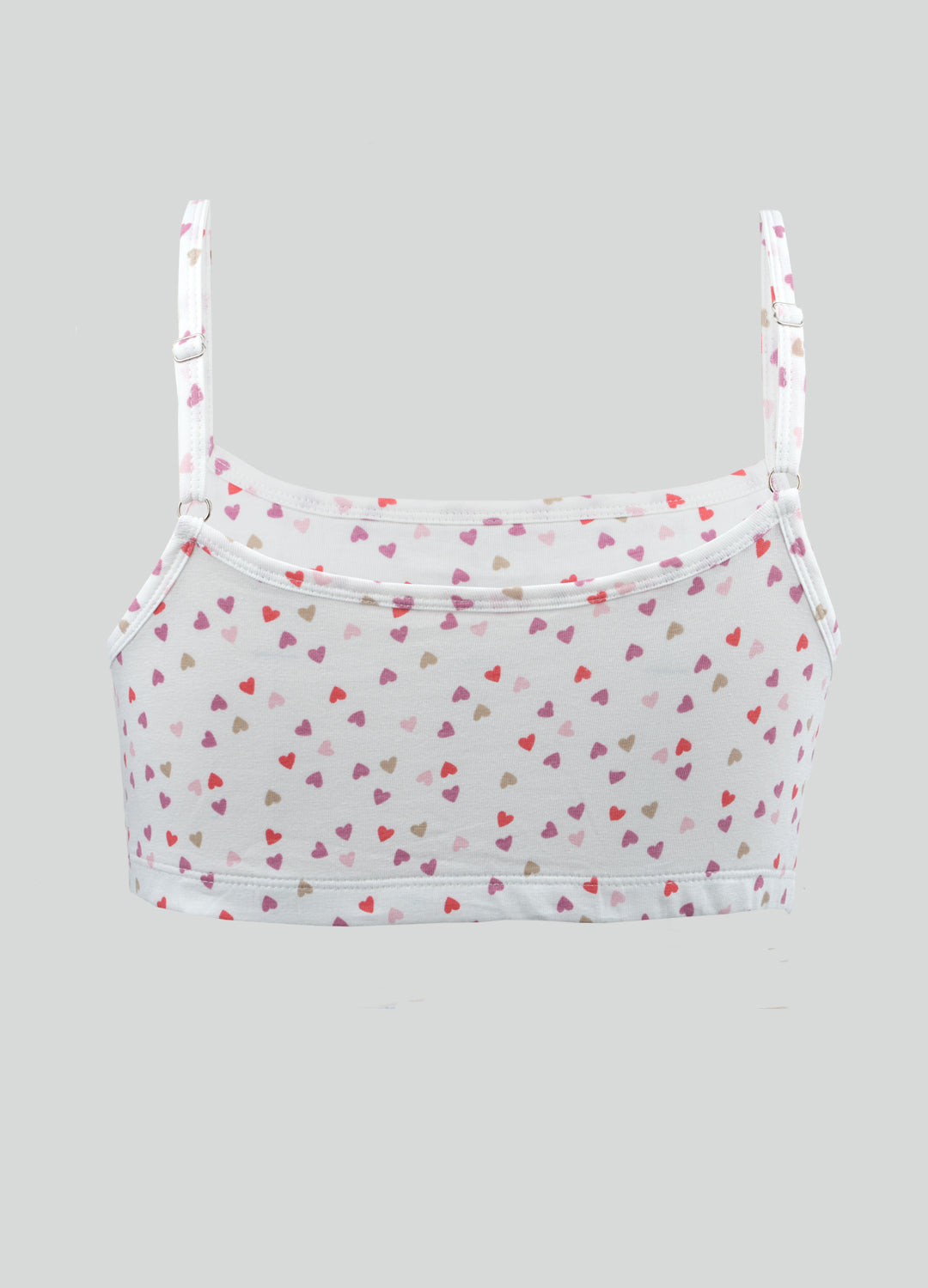 Beginners Bra - Heart All Over Print and Solid Color Combo Pack of 3
