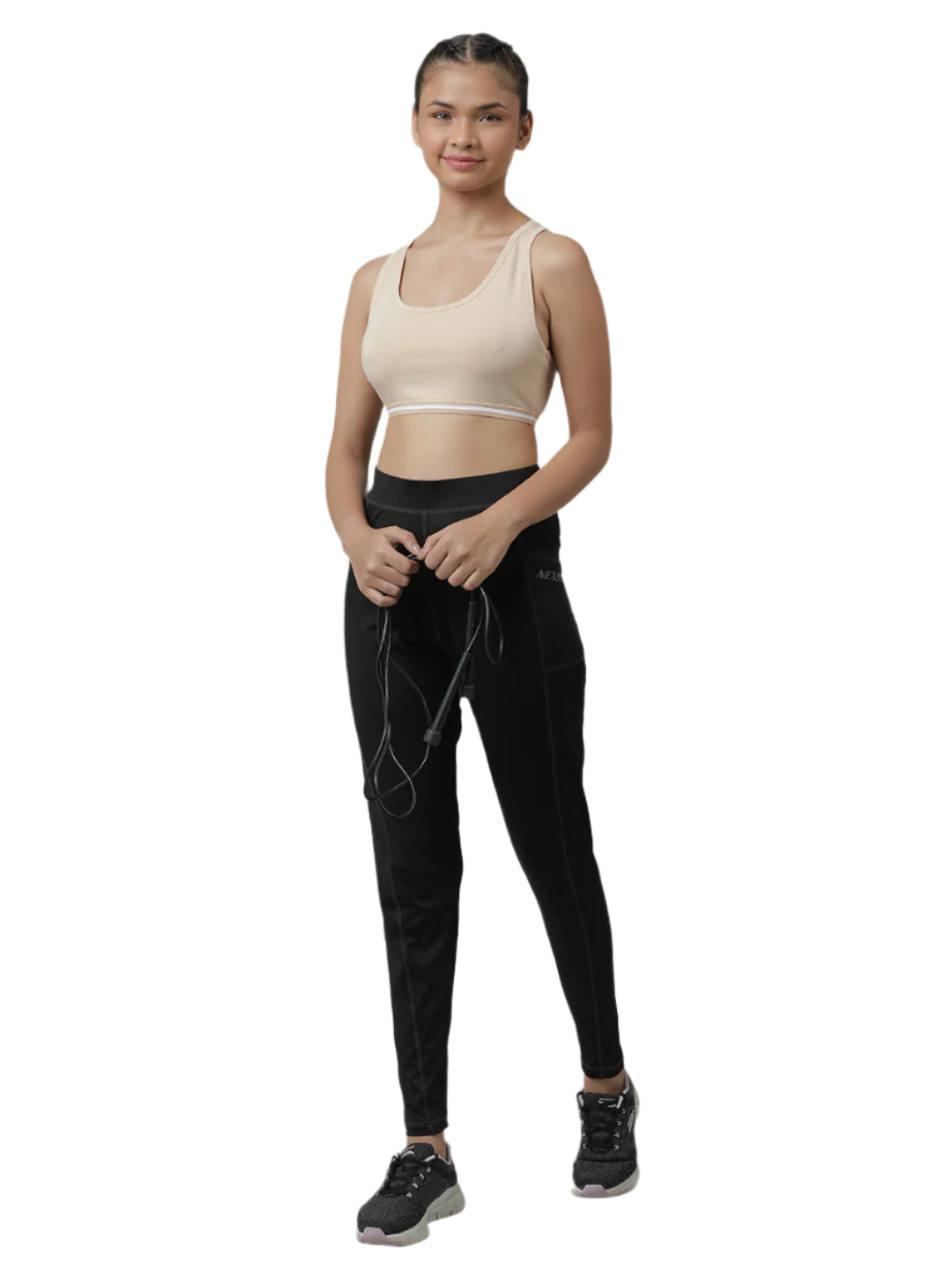 Sports Bra - Beige and Black (Pack of 2).