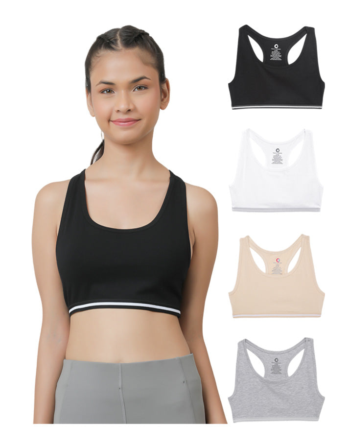 Sports Bra - Multicolor (Pack of 4).