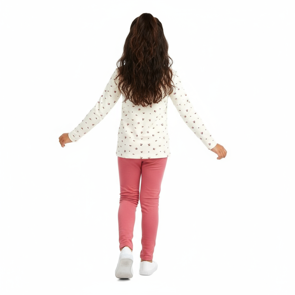 Girls Full Sleeve Tshirt Floral All Over Print Pack of 1
