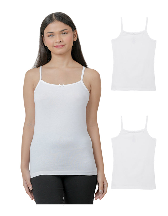 Cami Vests - White Combo Pack of 2.