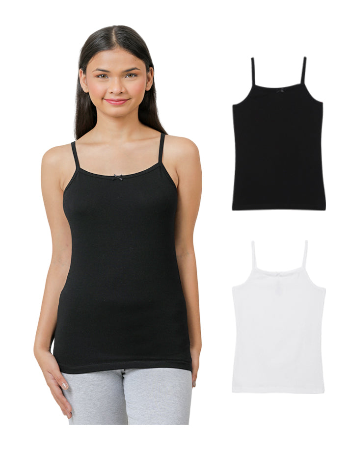 Cami Vests - Black And White Combo Pack of 2.