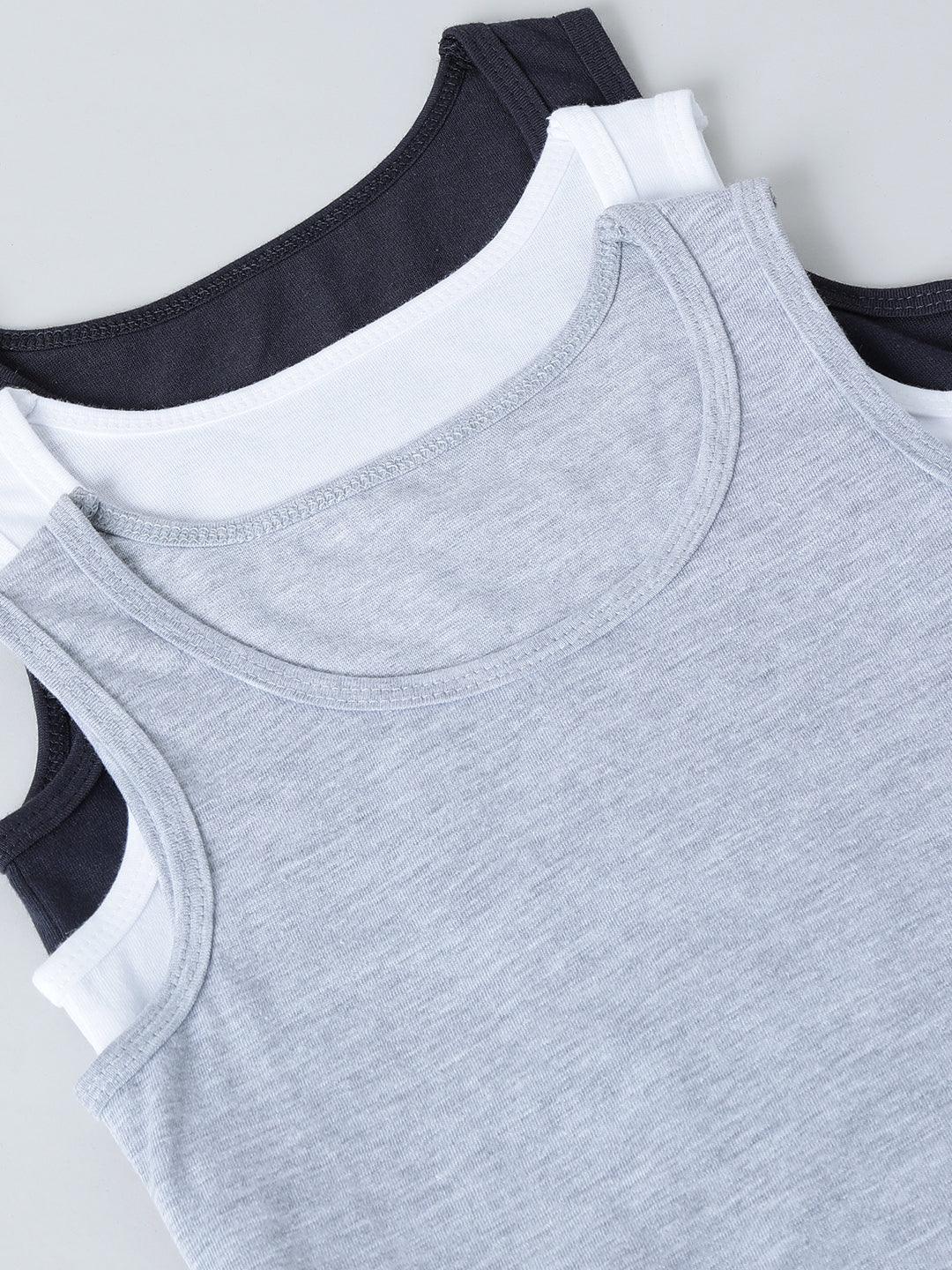 Vest - Solid Multicolour (Pack of 3).