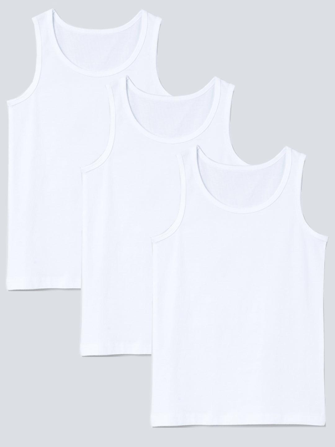 Vest - White Colour (Pack of 3).
