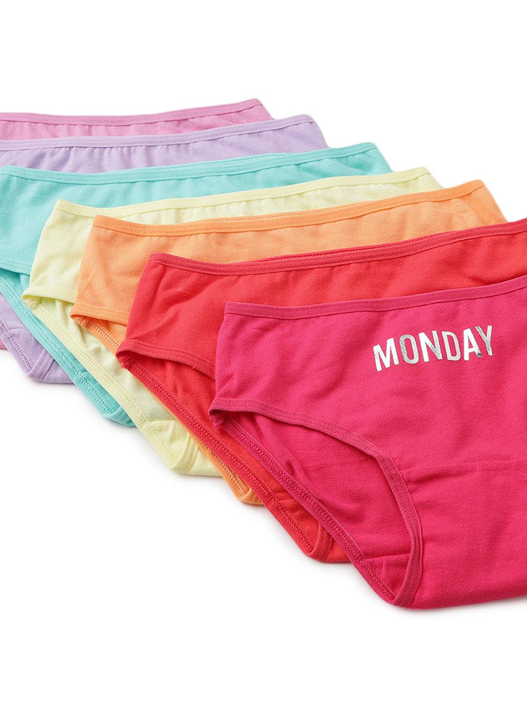 Girls Brief - Weekdays Prints (Pack Of 7).