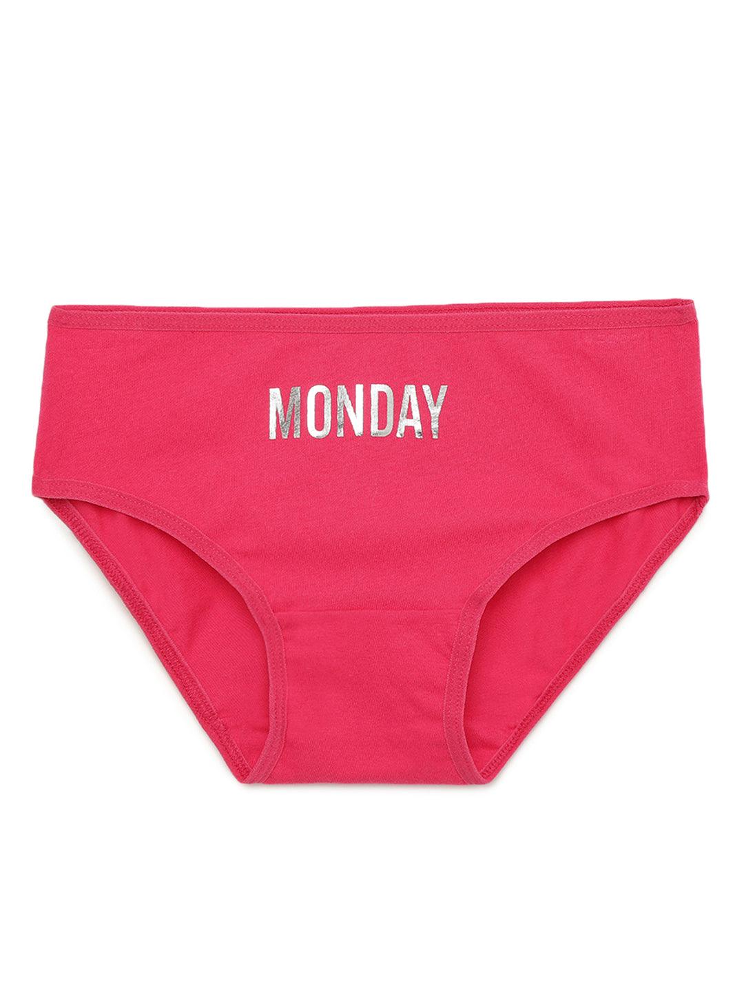 Girls Brief - Weekdays Prints (Pack Of 7).