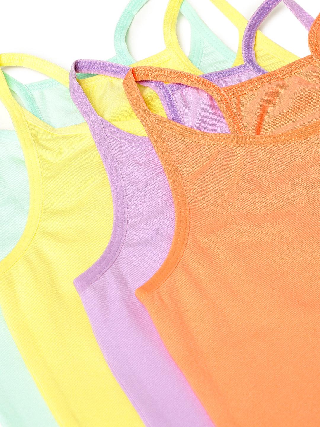 Razor Back Cami Vests - Multicolour (Pack of 4).