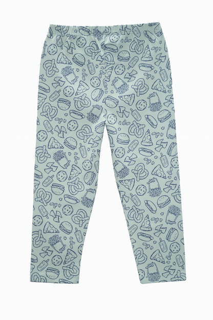 Girls 3/4th Leggings Pack Of 1_Green
