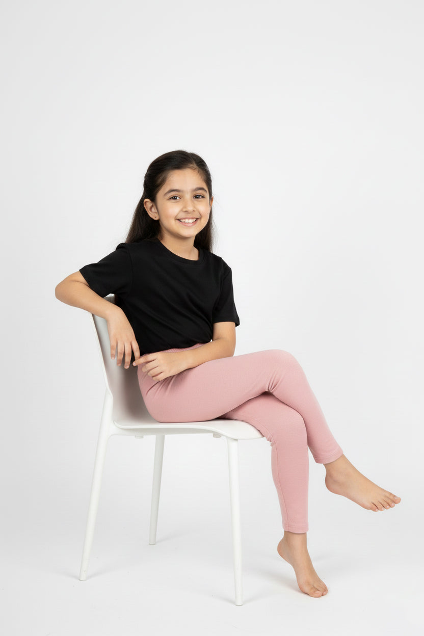Girls Leggings Pack of 1_Rosedust