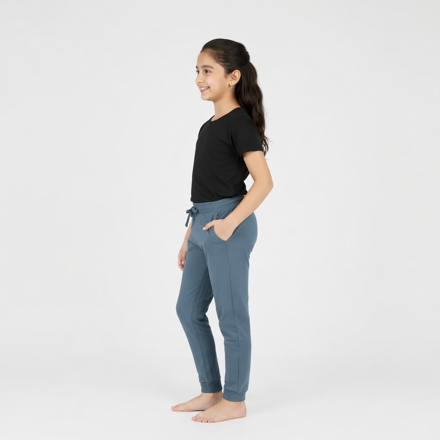 CharmnCherish Girls' Cotton Blend Joggers - Multicolor (Pack of 1) for 2-16 Years - front view