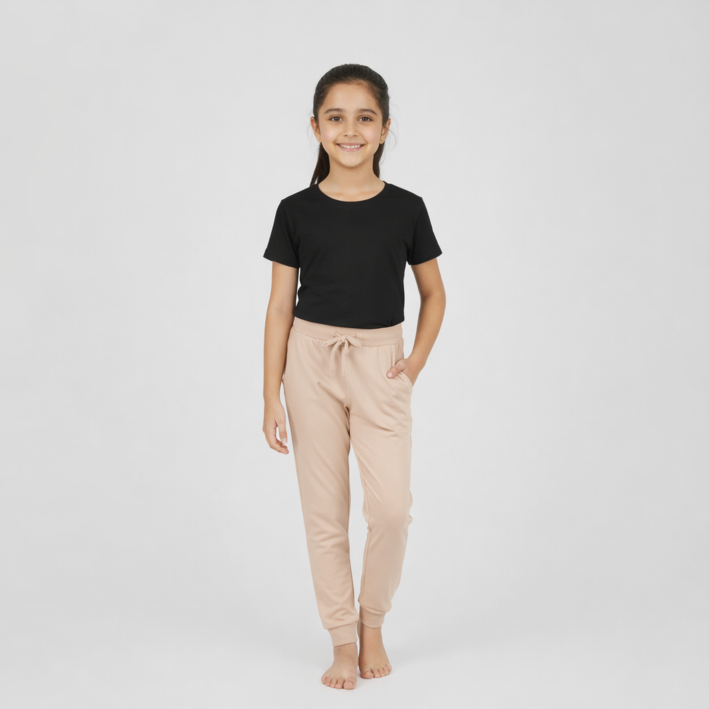 CharmnCherish Girls' Cotton Blend Joggers - Multicolor (Pack of 1) for 2-16 Years - size chart