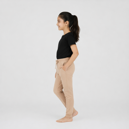 CharmnCherish Girls' Cotton Blend Joggers - Multicolor (Pack of 1) for 2-16 Years - packaging