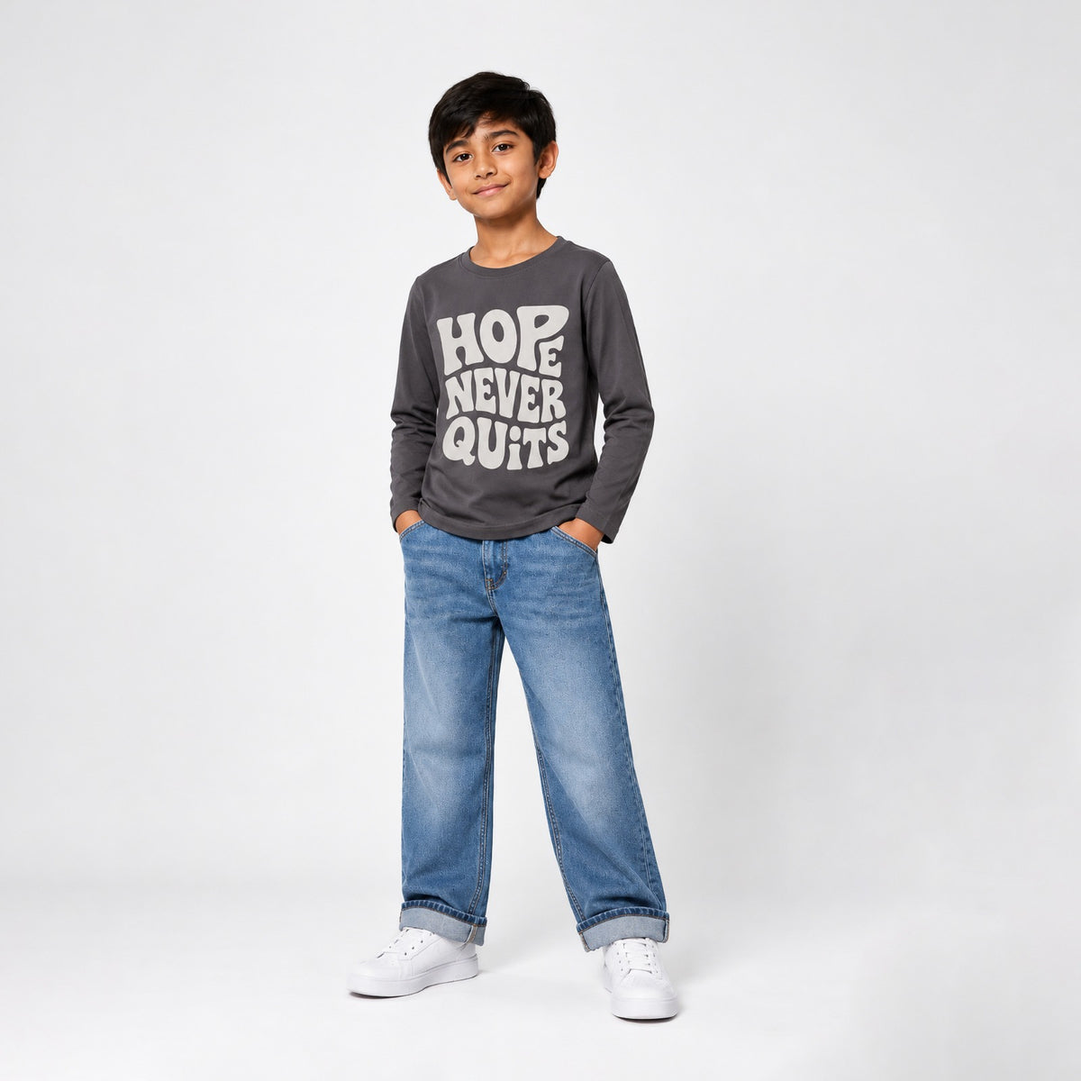 Boys' Cotton T-Shirt - Full Sleeve