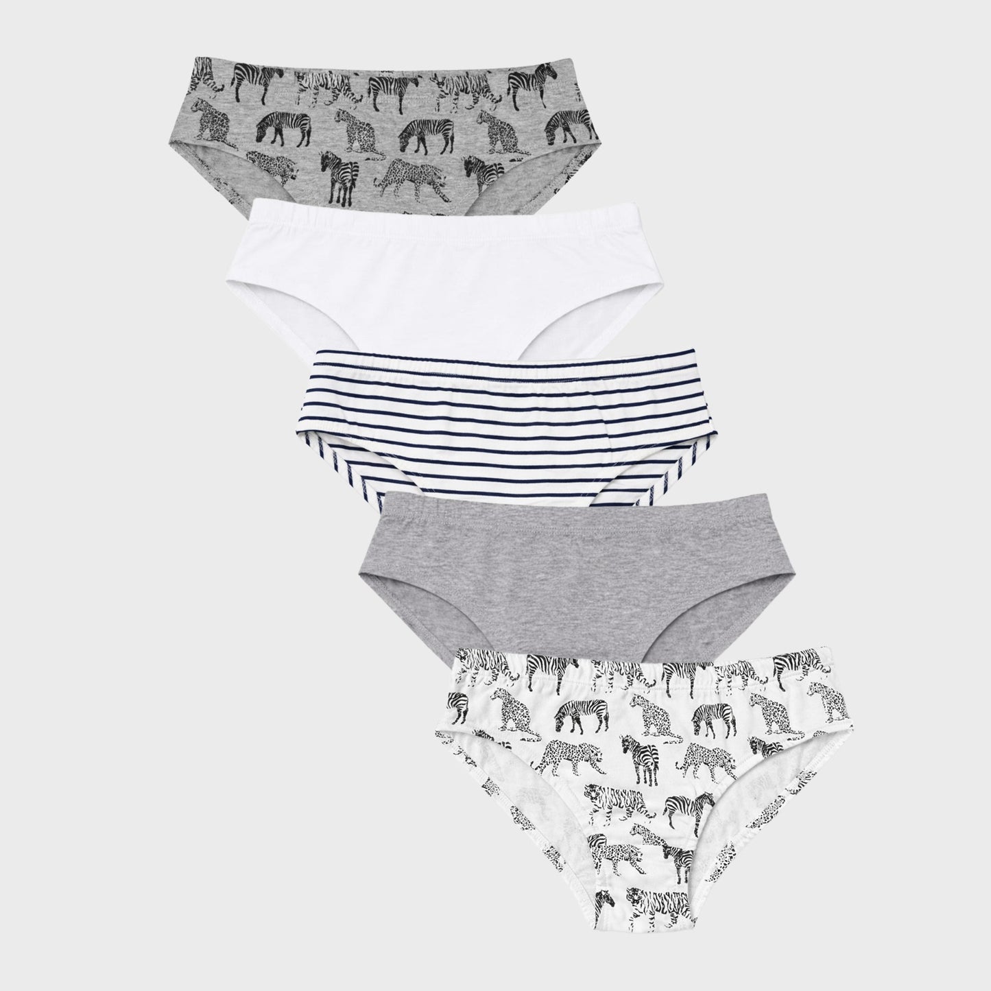 Boys' Cotton Brief Animal All Over Print Pack Of 5