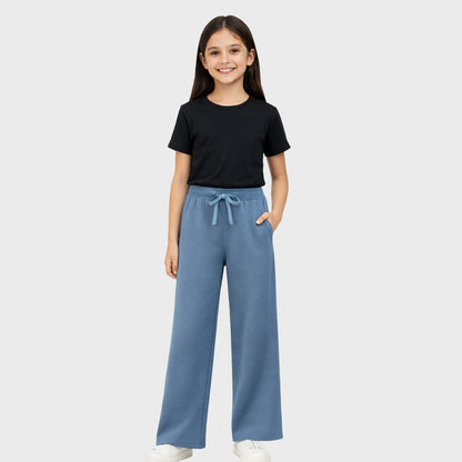 Girls Flare Pants – Blue