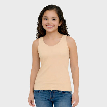 CharmnCherish Kids' Cotton Padded Tank Top - Multicolor - close-up detail