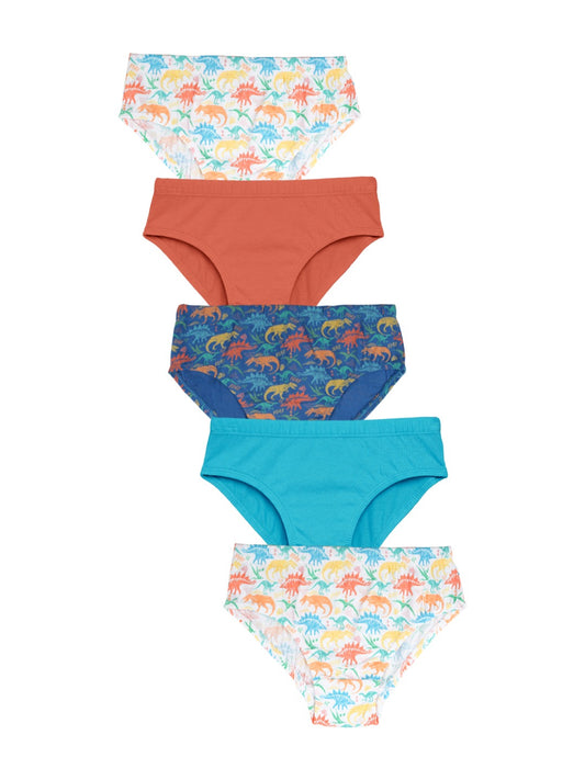 Boys Brief Dino All Over Print Pack Of 5