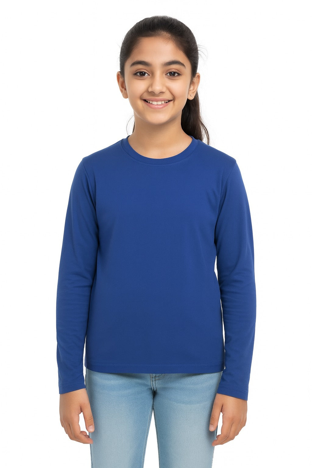 Girls Full Sleeve Tshirt Pack of 1_Ink Blue