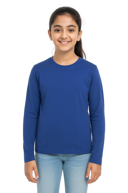 Girls Full Sleeve Tshirt Pack of 1_Ink Blue