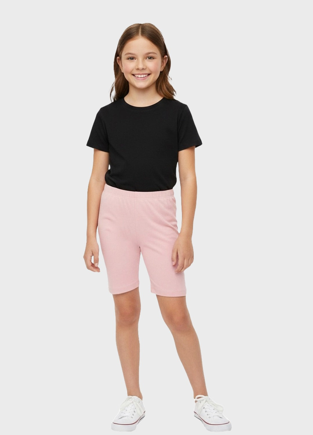 Charm N Cherish Girls Cotton Multiuse Shorties - Pack of 2 (RoseDust & Black)