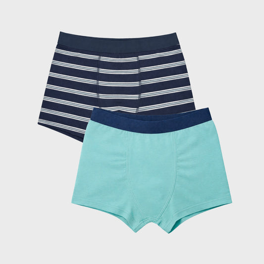 CharmnCherish Boys' Trunk - Soid color & Stripes Print Pack of 2 for 2-16 Years