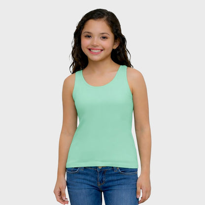 CharmnCherish Kids' Cotton Padded Tank Top - Multicolor - fabric detail