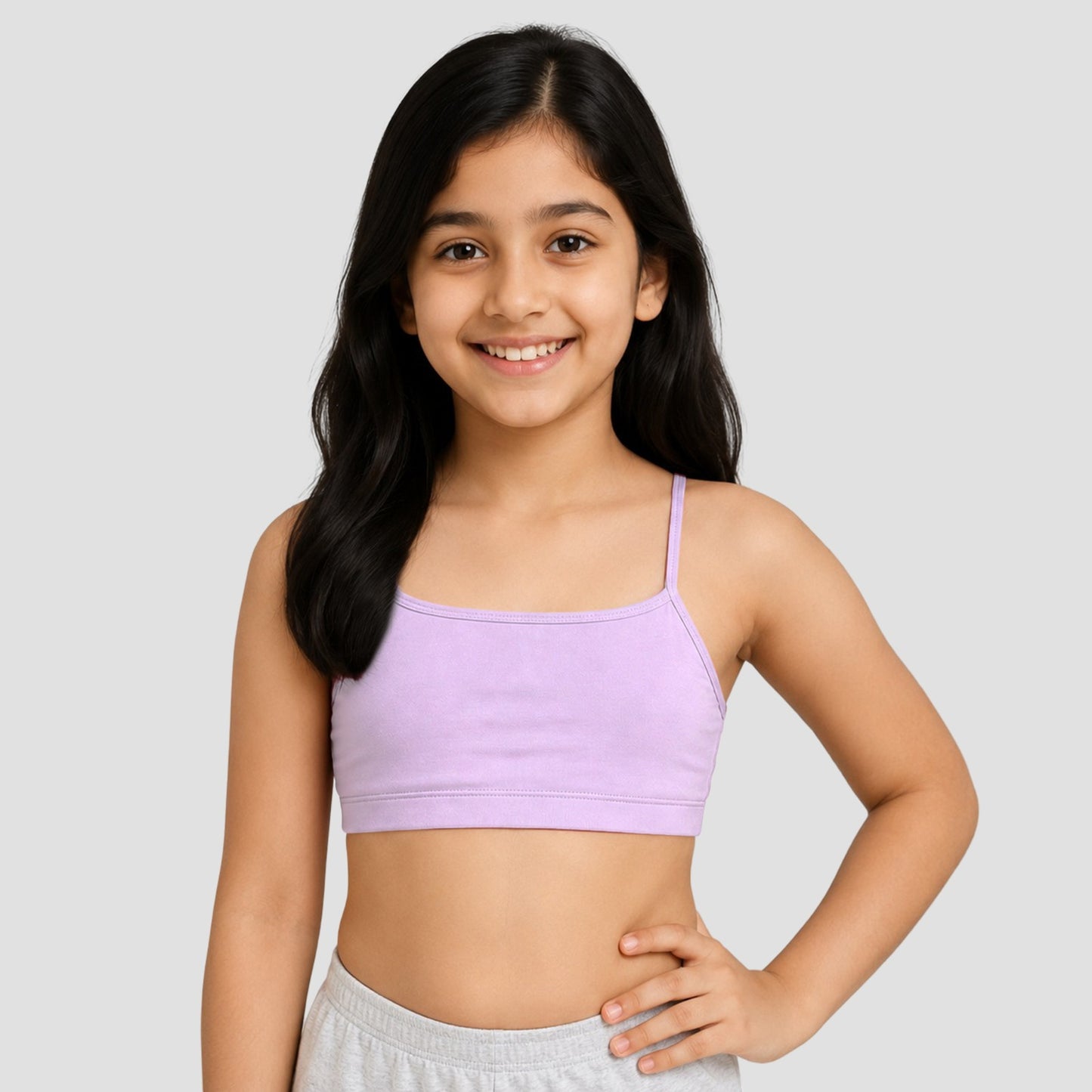 Beginners Bra | Non Padded | Double Layer - Light Purple