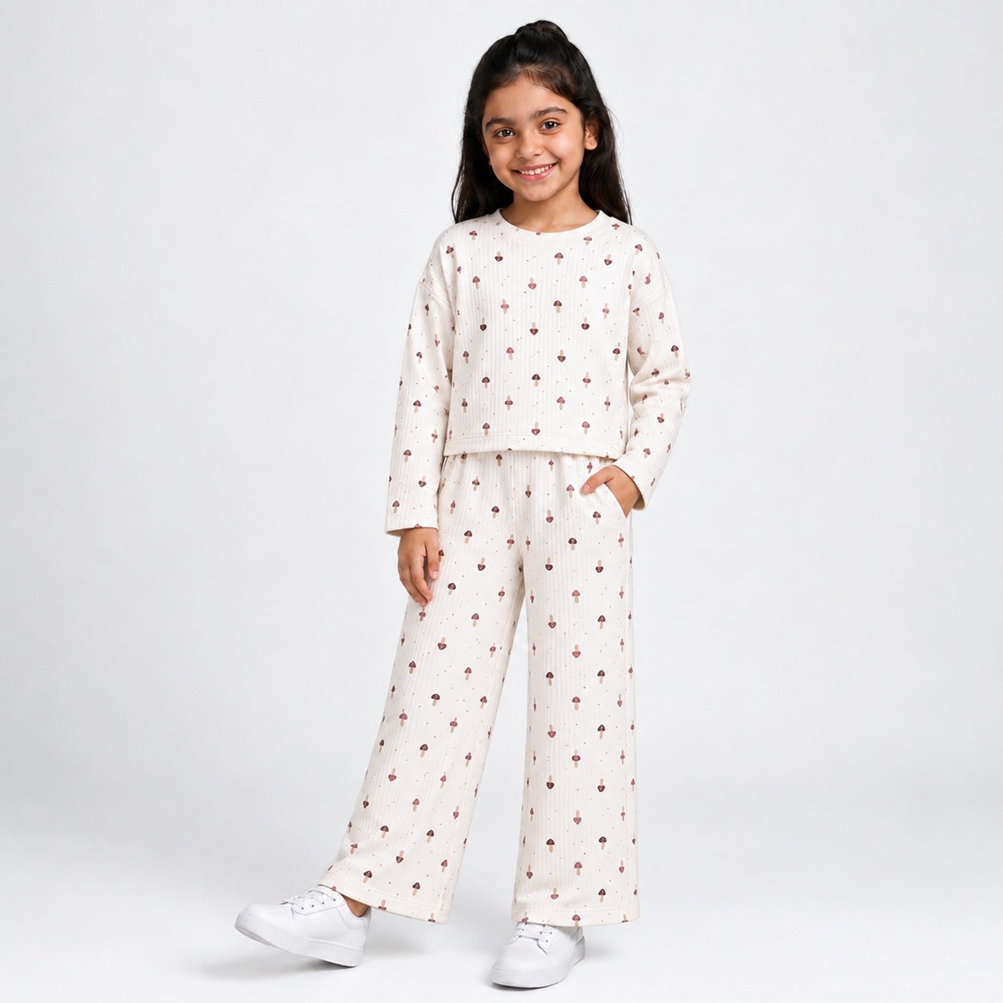 Girls Cotton All over Printed Loose fit T-Shirt