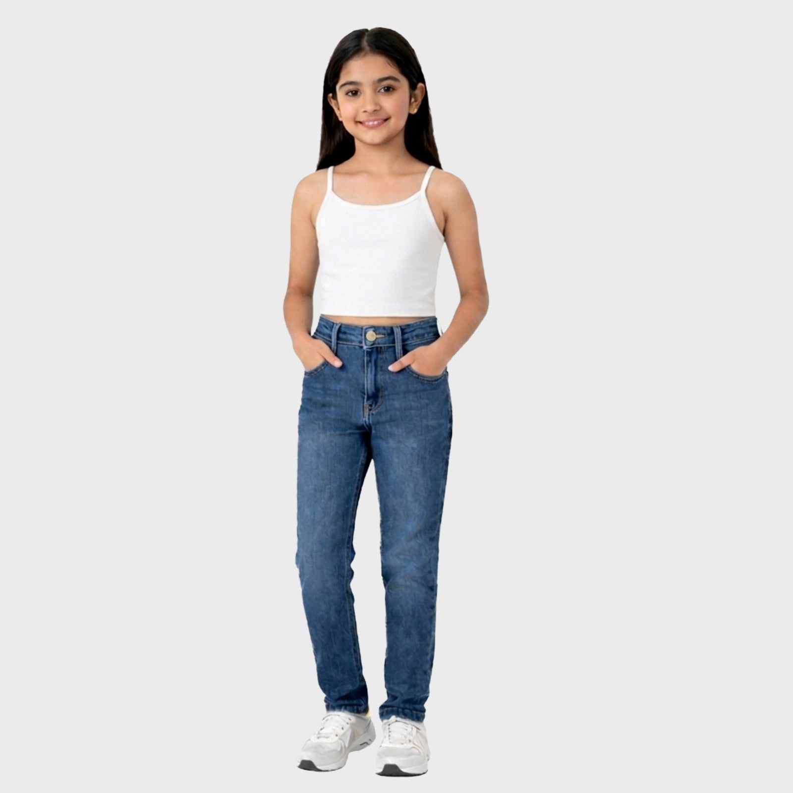 CharmnCherish Girls' Crop Cami – Comfortable Everyday Essential for Kids - lifestyle shot