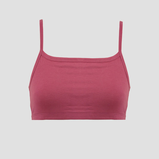 Beginners Bra | Non Padded | Double Layer - Pack of 1_Dusty Rose