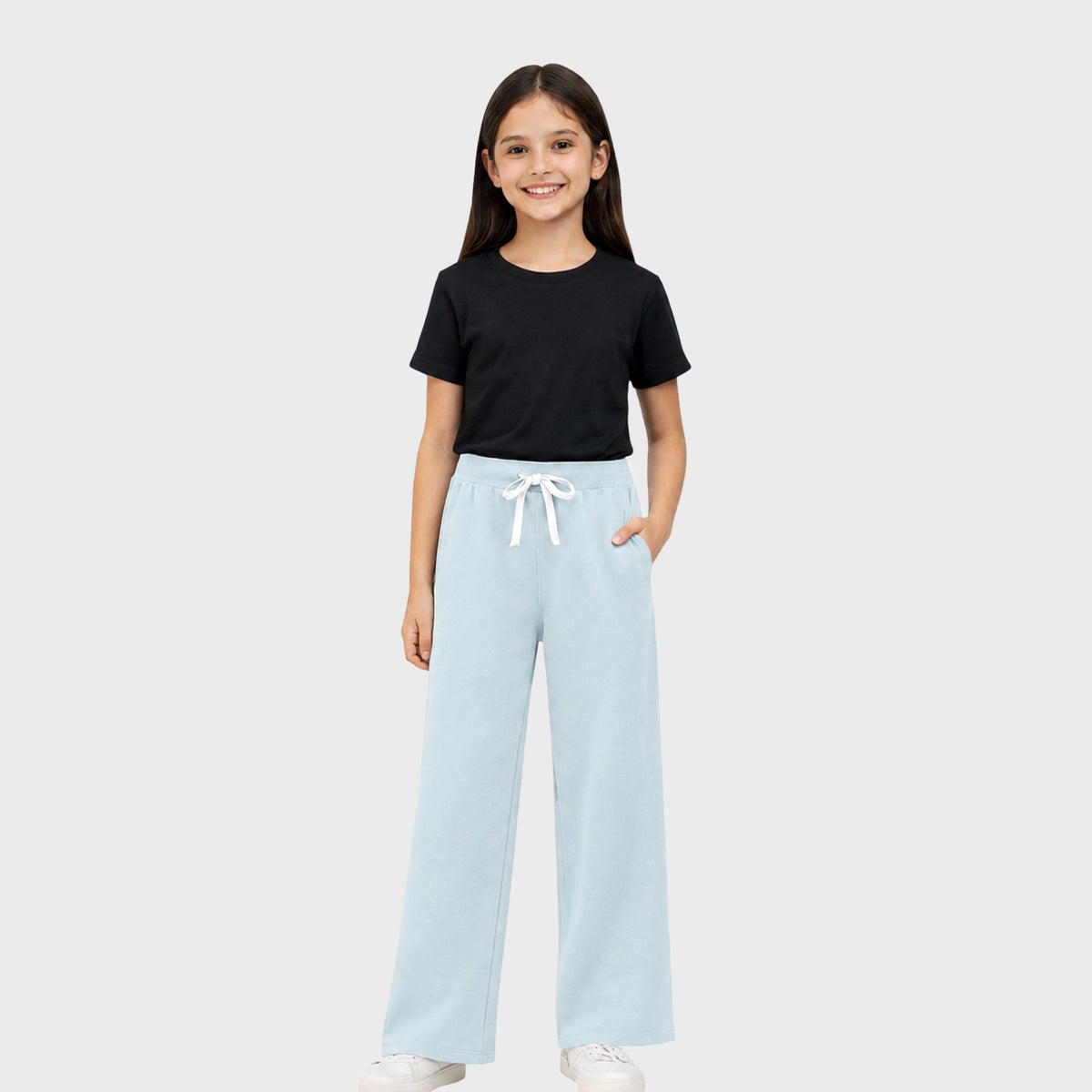 Girls Flare Pants – Baby Blue