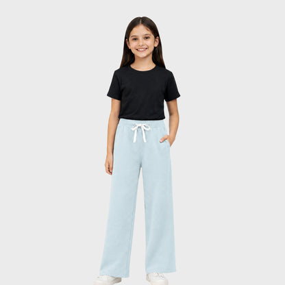 Girls Flare Pants – Baby Blue