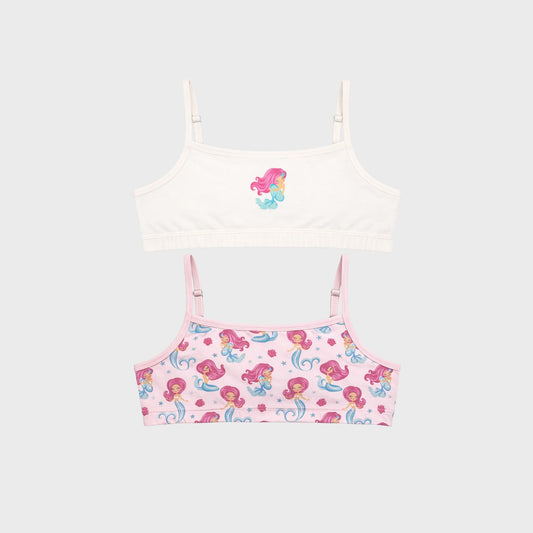 CharmnCherish Girls' Beginners Bra - Pack of 2_Multicolor for 7-16 Years