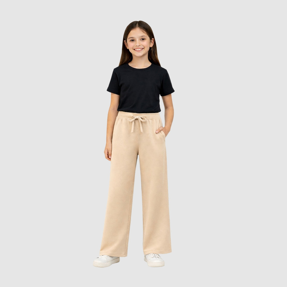 Girls Flare Pants – Nude