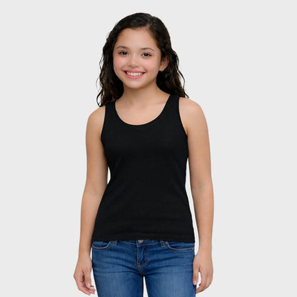 CharmnCherish Kids' Cotton Padded Tank Top - Multicolor - front view