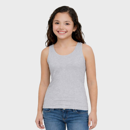 CharmnCherish Kids' Cotton Padded Tank Top - Multicolor - back view