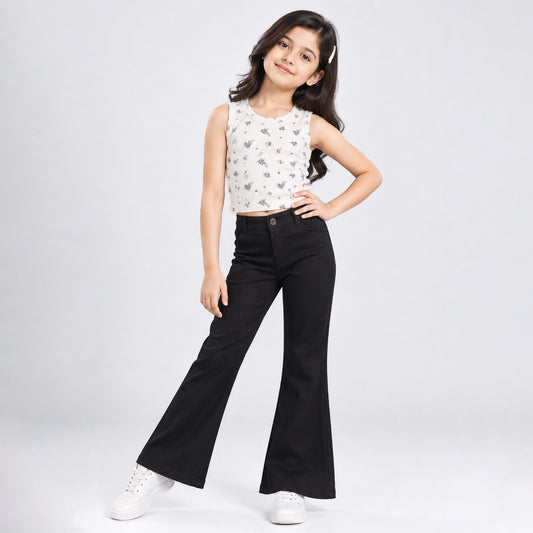 Girls' Cotton Crop Tank Top - Gardenia