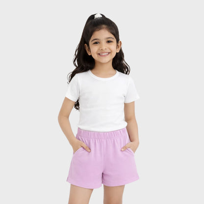 CharmnCherish Kids' Shorts With Elasticated Waistband - Floral Print - fabric detail