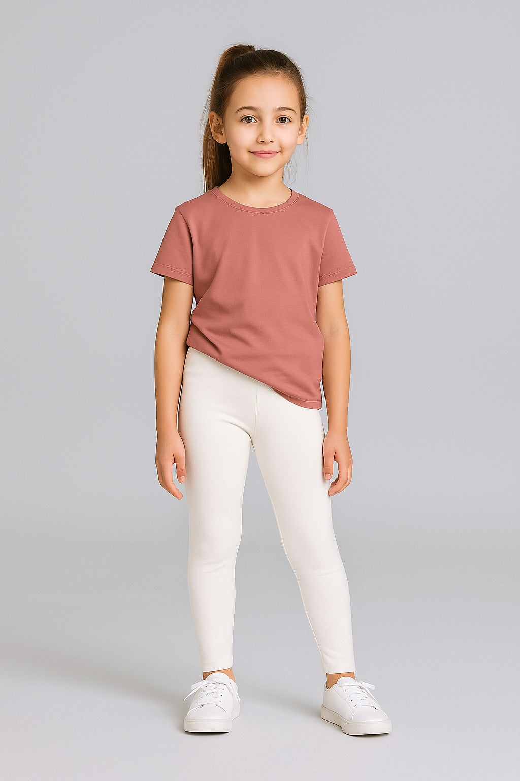 Girls Leggings Pack Of 1_Off White