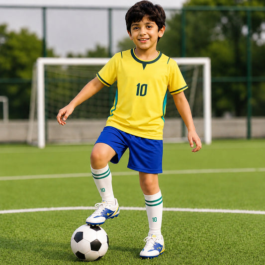 Boys Customisable Football Jersey – Brazil