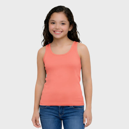 CharmnCherish Kids' Cotton Padded Tank Top - Multicolor - lifestyle shot