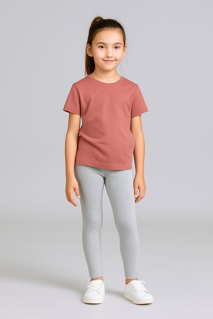 Girls Leggings Pack Of 1_Grey Melange