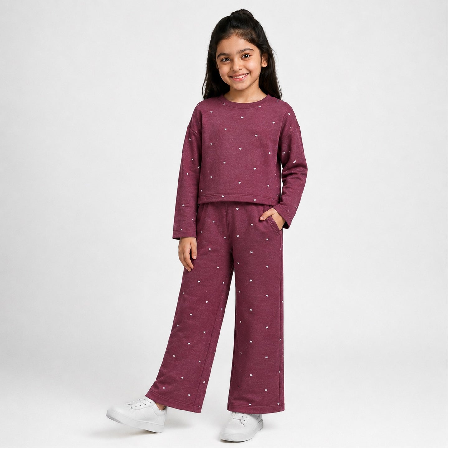 Girls Cotton Full Sleeve All over Printed T-Shirt